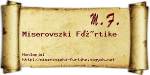 Miserovszki Fürtike névjegykártya